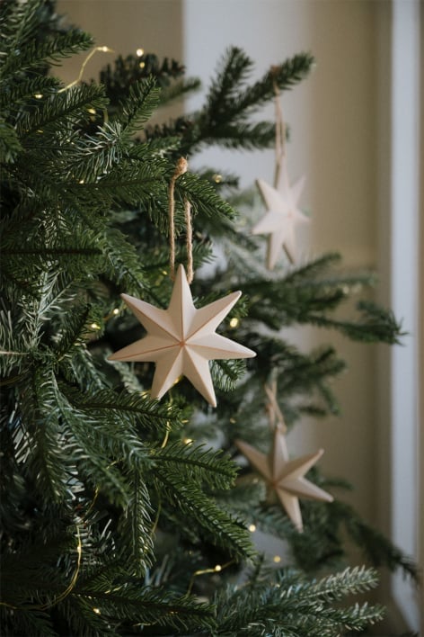 Set van 3 kerstversieringen in MDF Perg