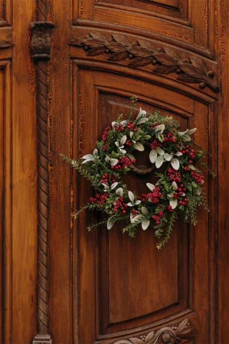 Kerstdecoratieve krans Ø60 cm met verlichting Eirune