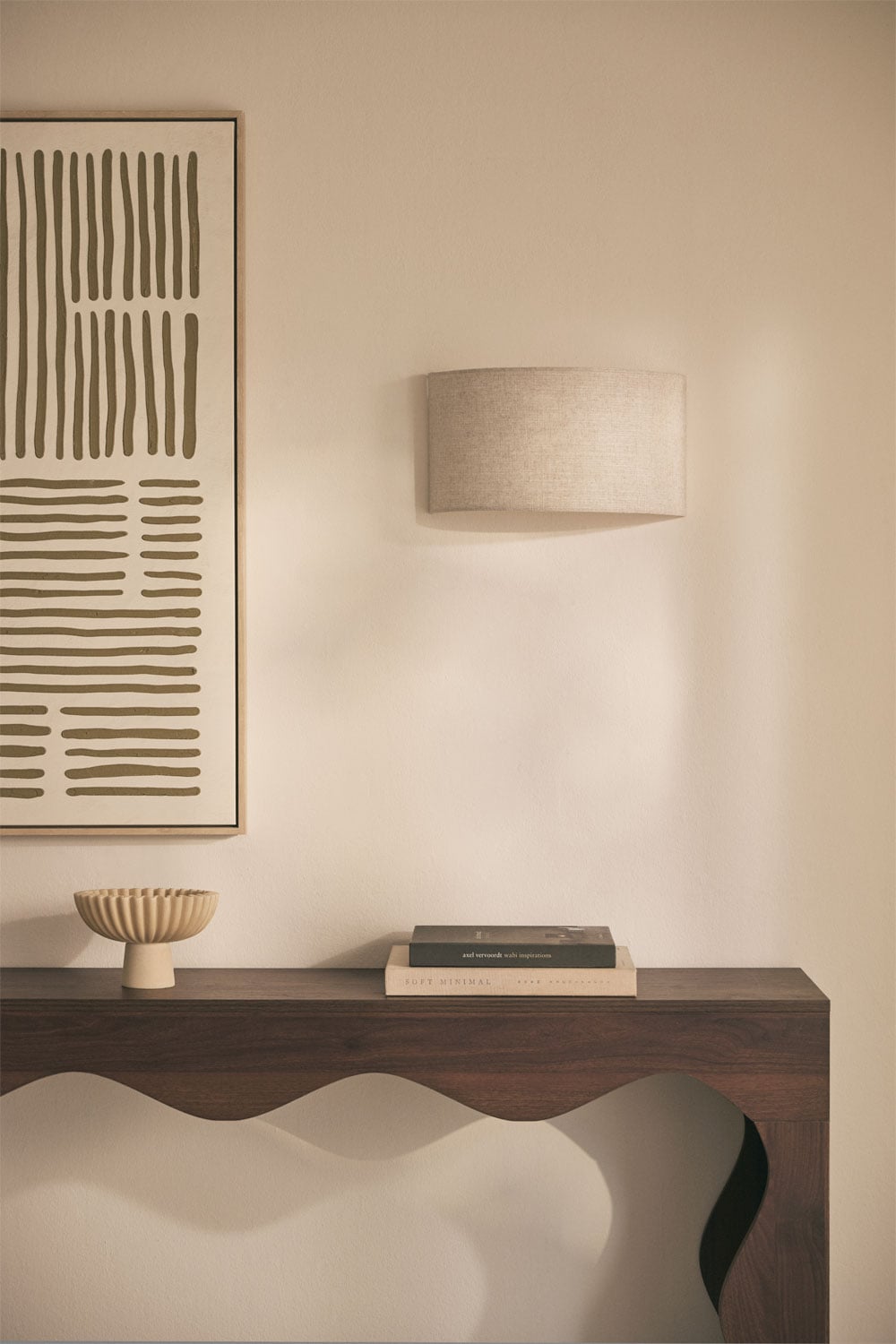 Kiraz linnen wandlamp, galerij beeld 1