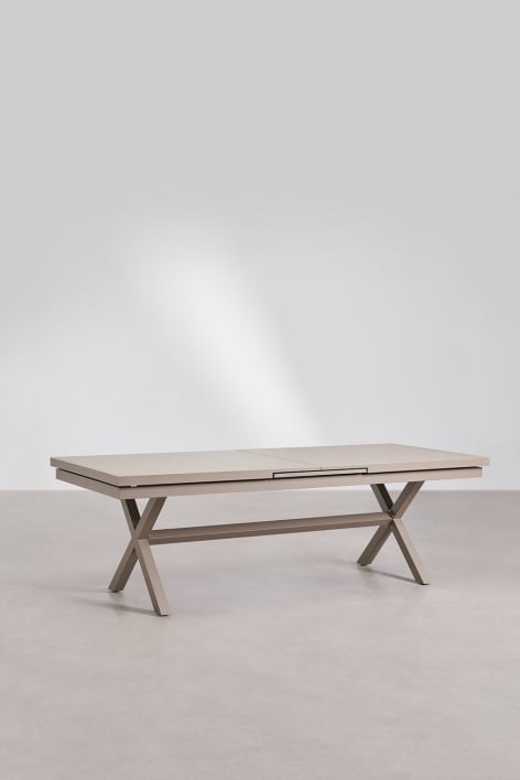 Karena uitschuifbare rechthoekige aluminium eettafel - Moka Bruin