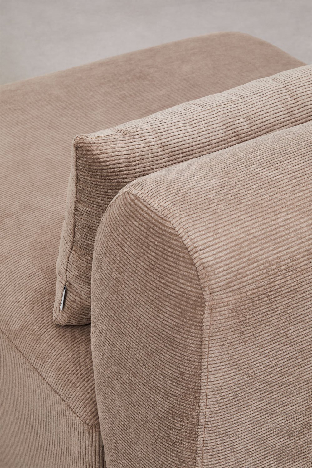 4-delige chaise longue modulaire hoekbank met chaise longue en poef Fogler, galerij beeld 2