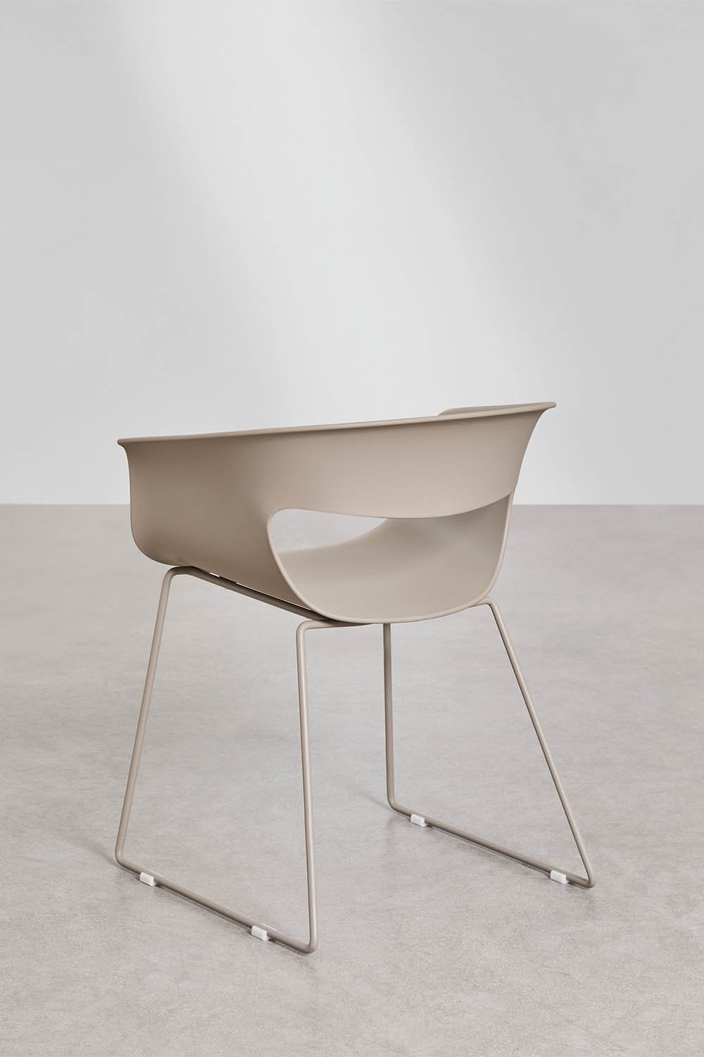 Set van 2 eetkamerstoelen van polypropyleen en staal Alanys, galerij beeld 3