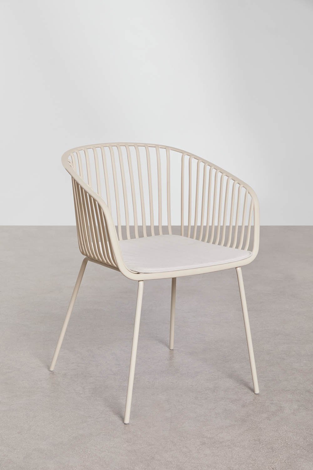 Set van 2 eetkamerstoelen met armleuningen van polypropyleen Aradina, galerij beeld 1