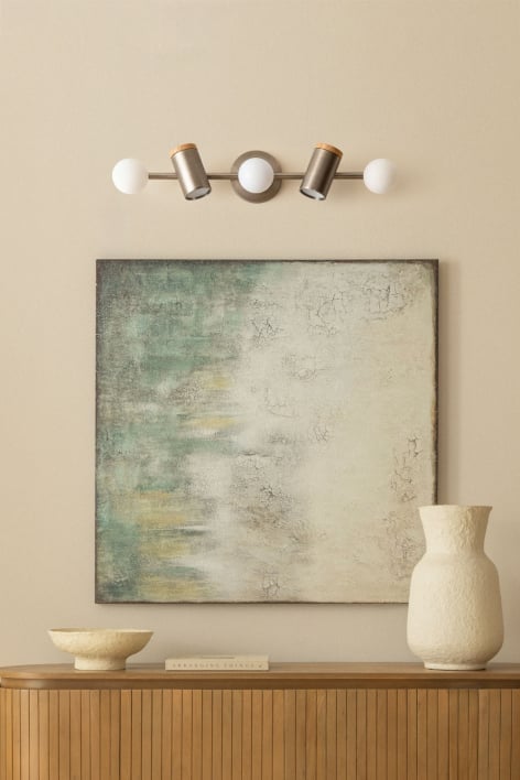 Draaibare wandlamp met 5 lichtpunten in Amaranto-ijzer