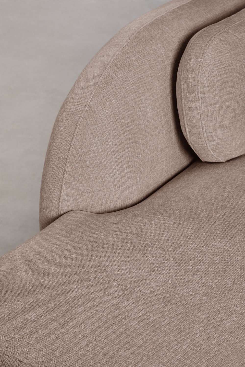 Linker divanmodule voor modulaire bank in chenille Coquette, galerij beeld 5