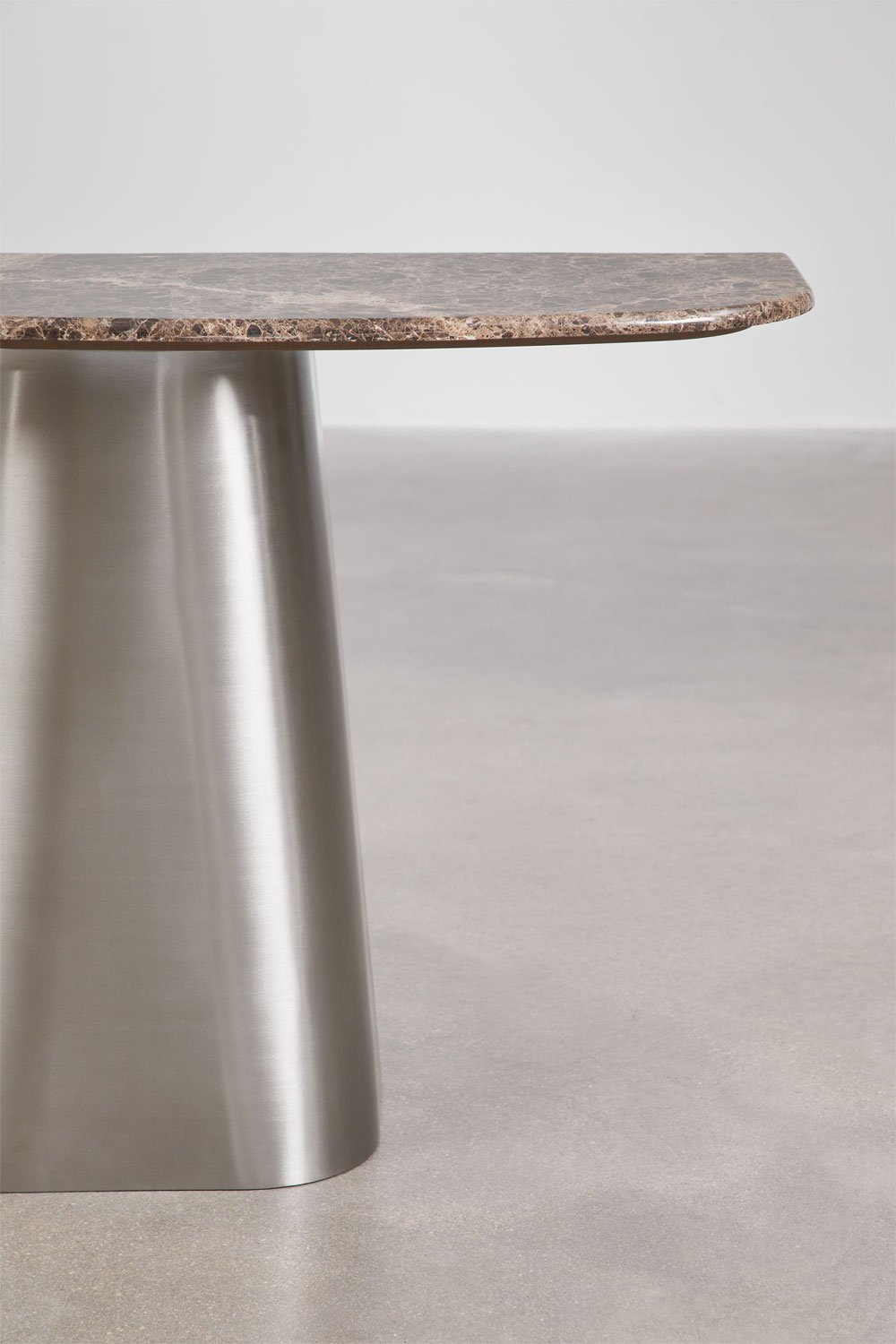 Moreila halfronde console 120x40 cm in natuursteen en roestvrij staal, galerij beeld 7