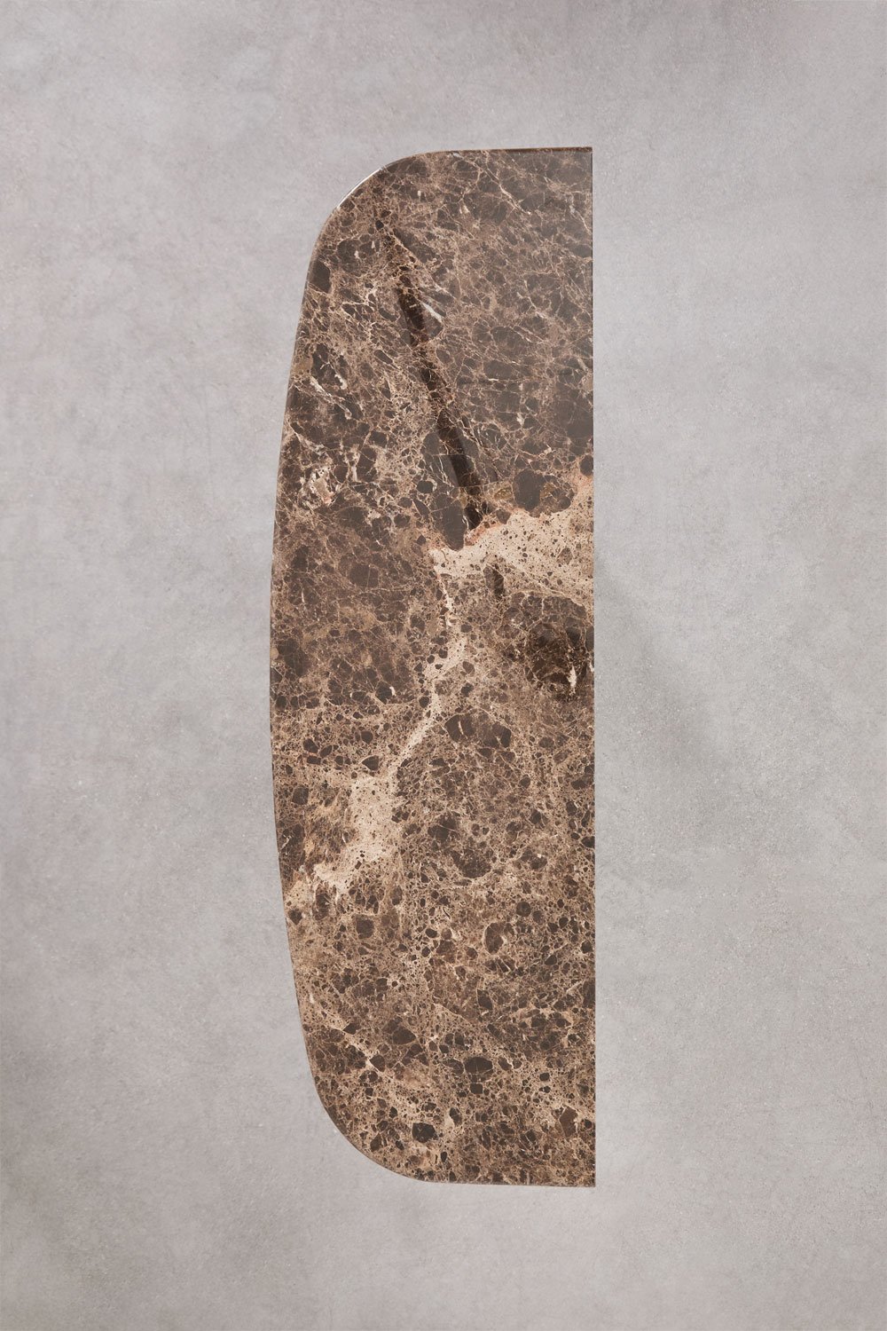 Moreila halfronde console 120x40 cm in natuursteen en roestvrij staal, galerij beeld 11