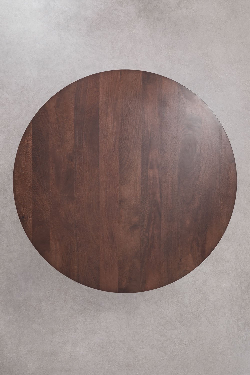 Ronde eettafel Ø120 cm van roestvrij staal Baelor, galerij beeld 7