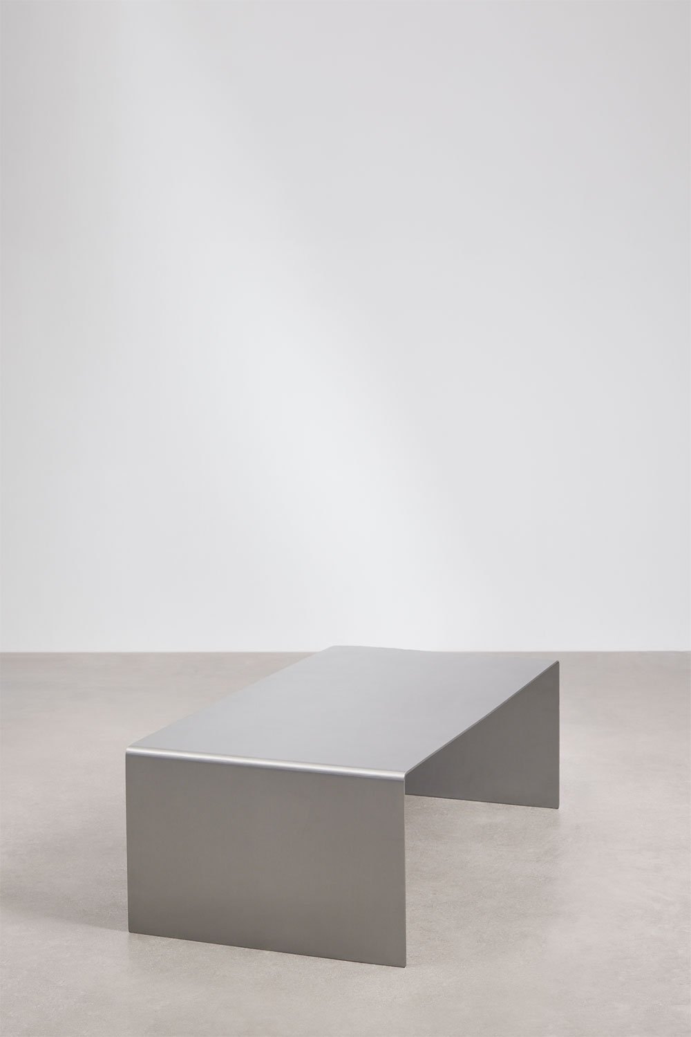 Rectangulaire salontafel 110x55 cm in roestvrij staal Rinno, galerij beeld 4
