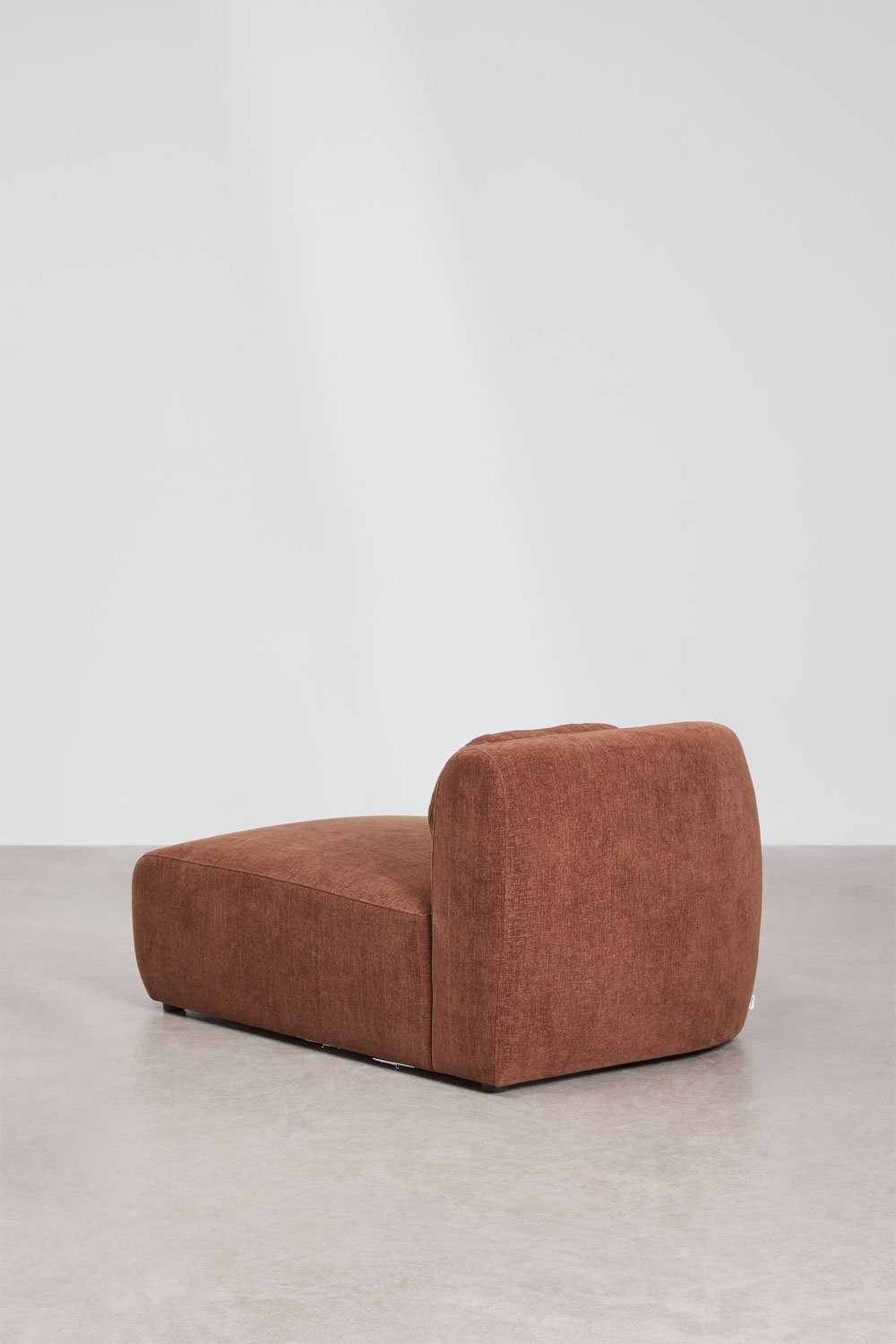 Linker chaise longue module voor modulaire bank in chenille Coquette, galerij beeld 4