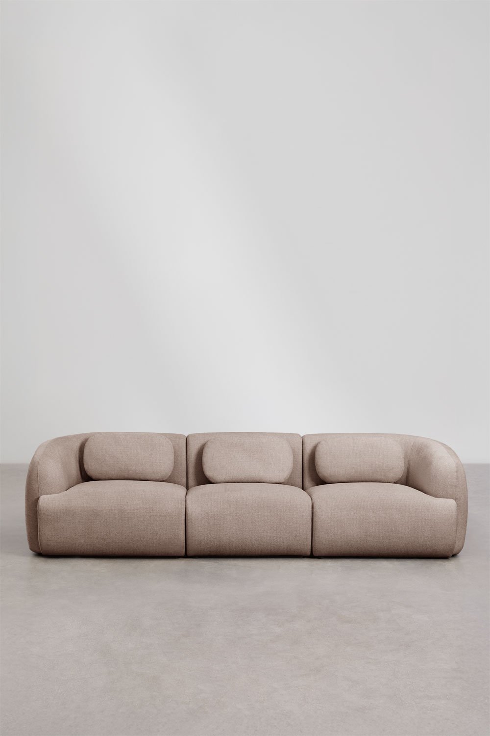 3-delige modulaire bank in chenille Coquette, galerij beeld 3