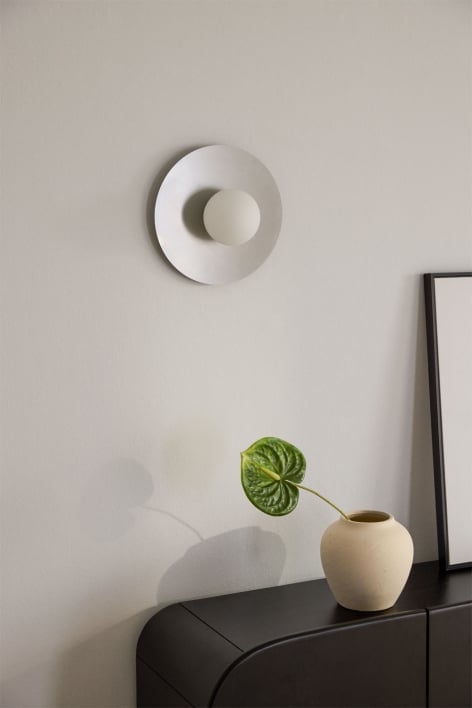 Anine wandlamp van ijzer en glas