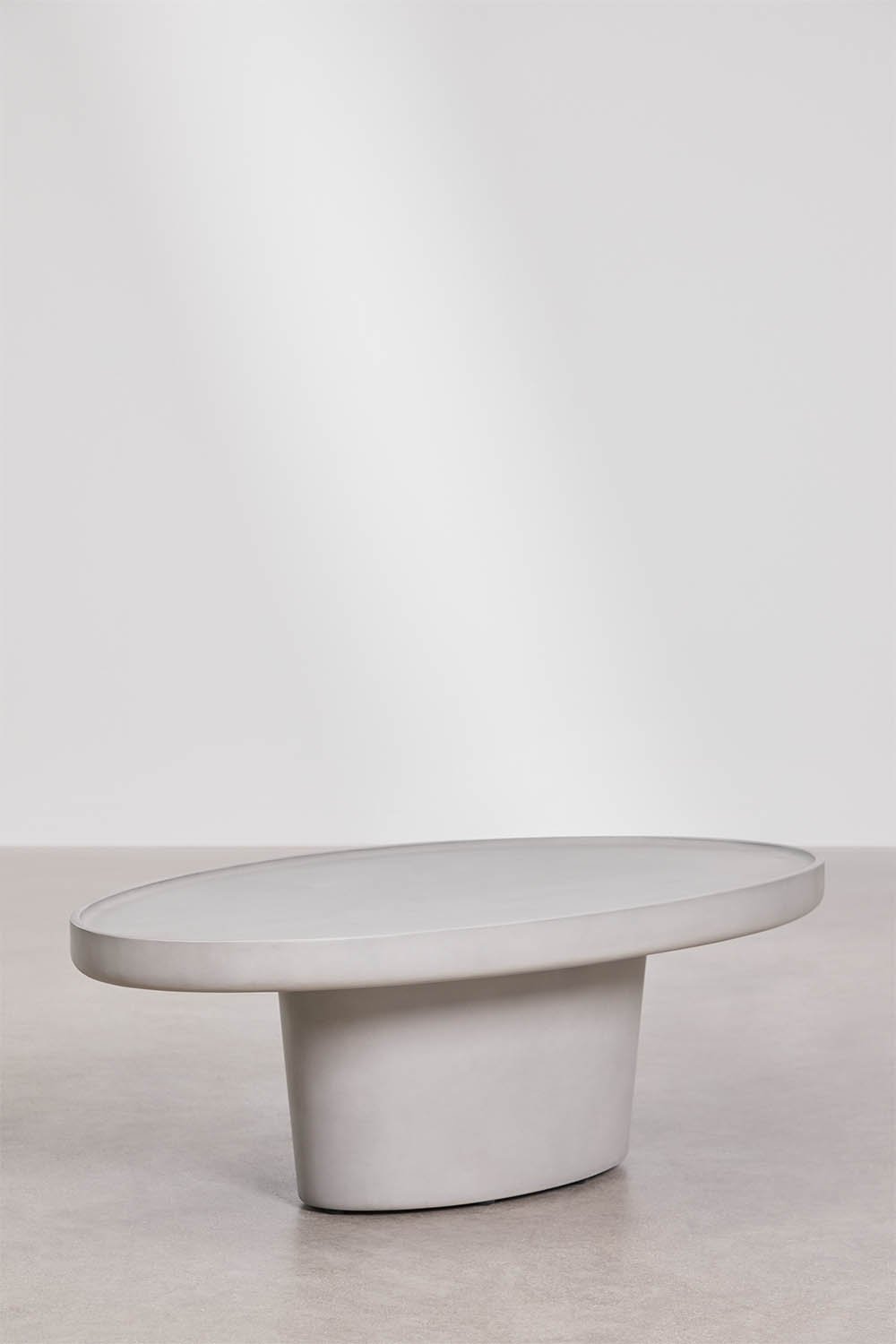 Ovale tuinsalontafel 110x60 cm in Darwys cement, galerij beeld 3