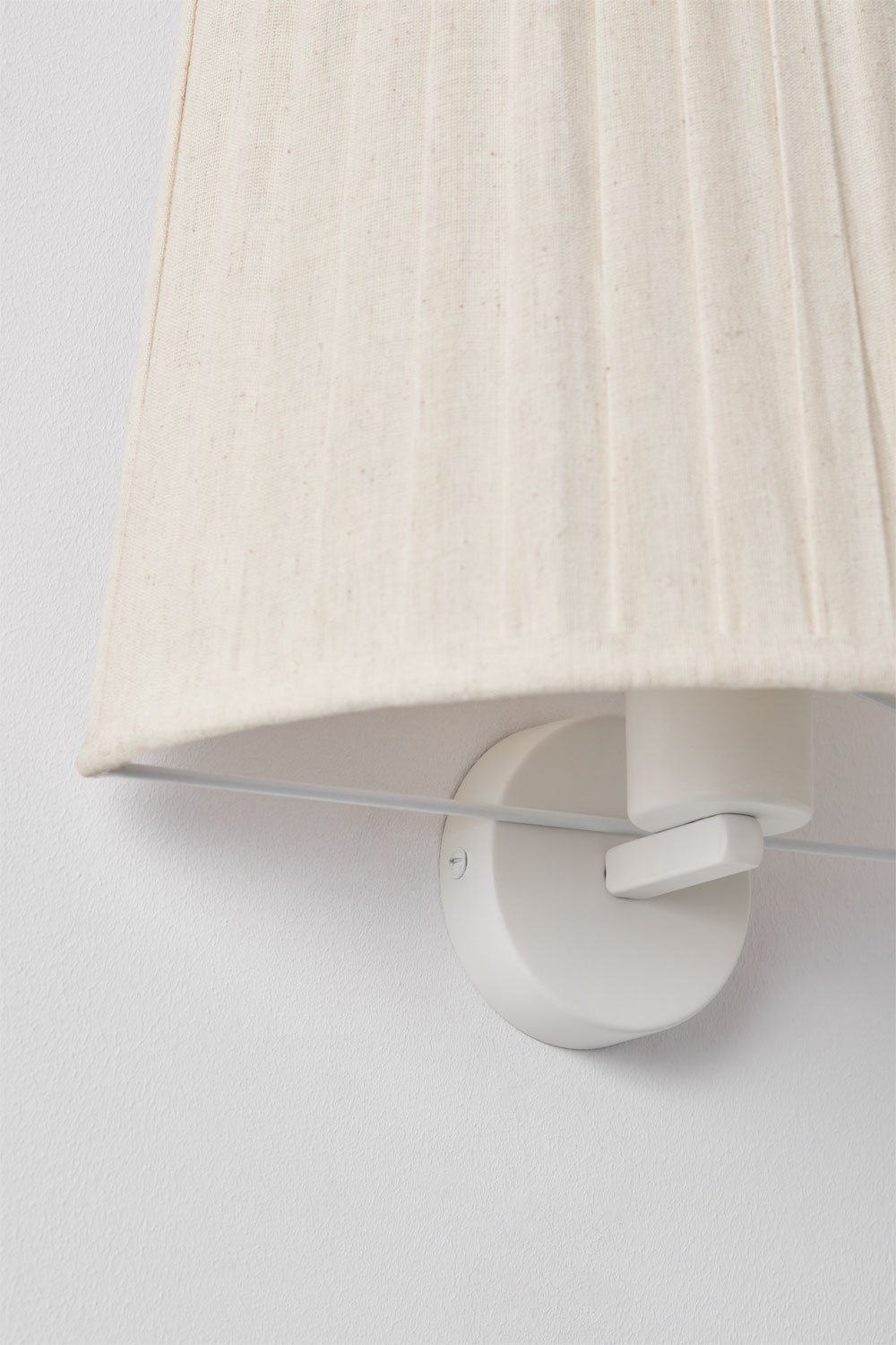 Wandlamp van linnenlook stof Juliana, galerij beeld 5