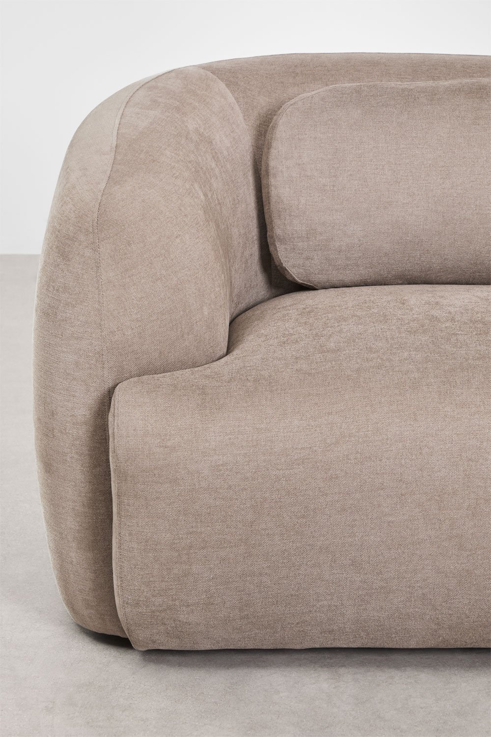 4-delige modulaire rechter chaise longue bank in chenille Coquette, galerij beeld 7