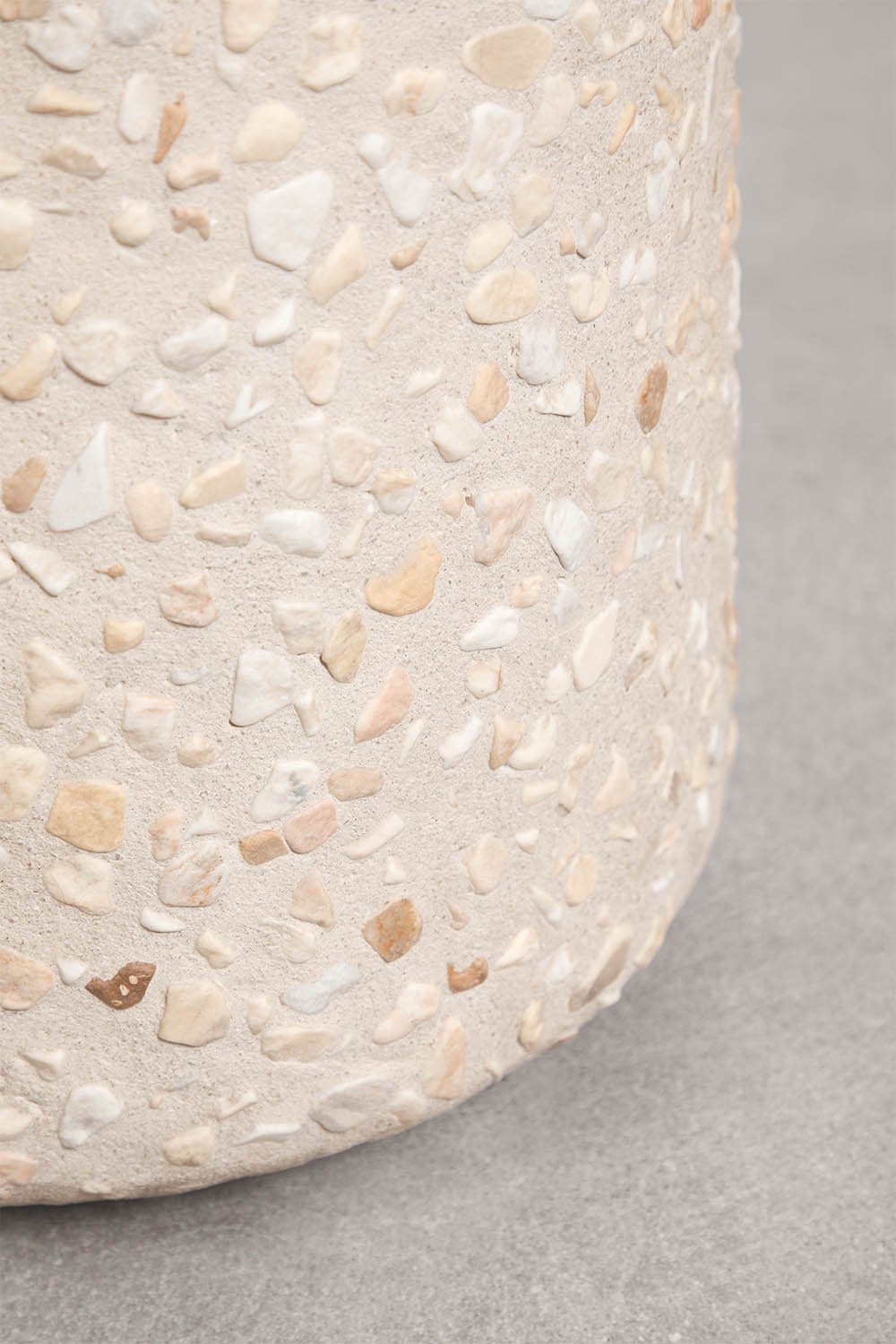 Pack van 2 ronde nachtkastjes Ø35 cm in cement Elyndra, galerij beeld 3