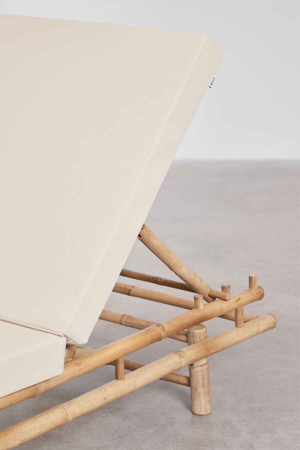 Set van 2 ligstoelen van bamboe Gossy, galerij beeld 6