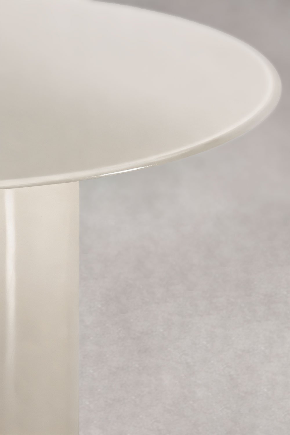 Ronde eettafel Ø120 cm van gehard glas en MDF Asgri, galerij beeld 4