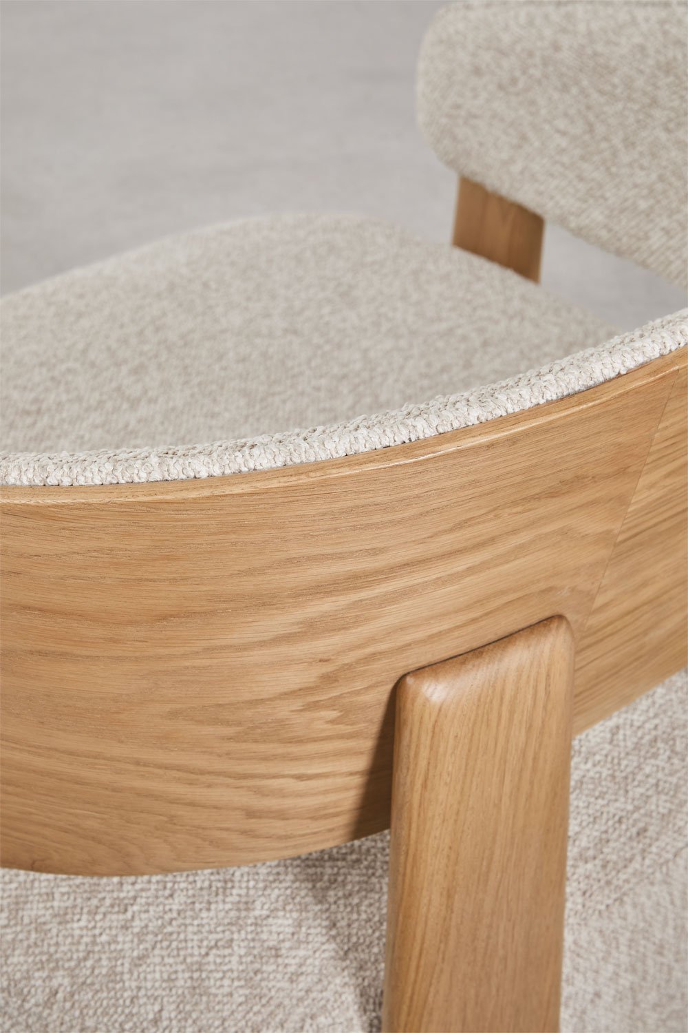 Set van 2 fauteuils van eikenhout bekleed Olea, galerij beeld 4