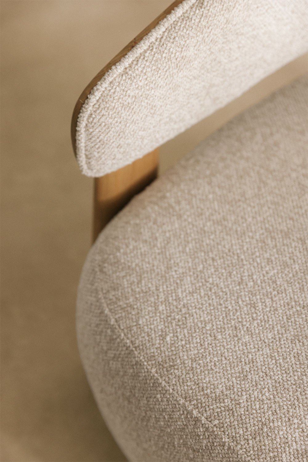 Set van 2 fauteuils van eikenhout bekleed Olea, galerij beeld 2