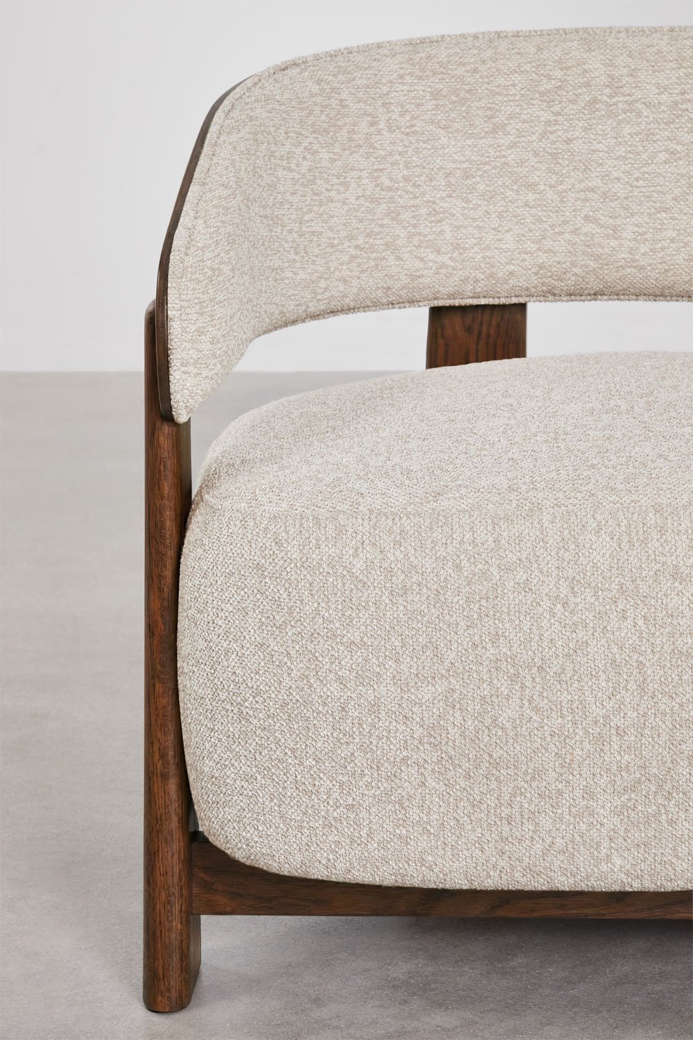 Set van 2 fauteuils van eikenhout bekleed Olea, galerij beeld 7