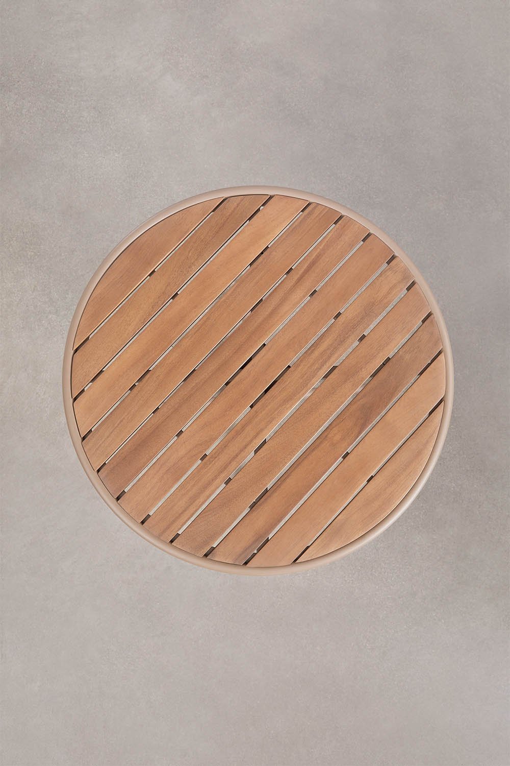 Ronde tuintafel Ø65 cm van staal en acaciahout Tilda, galerij beeld 5
