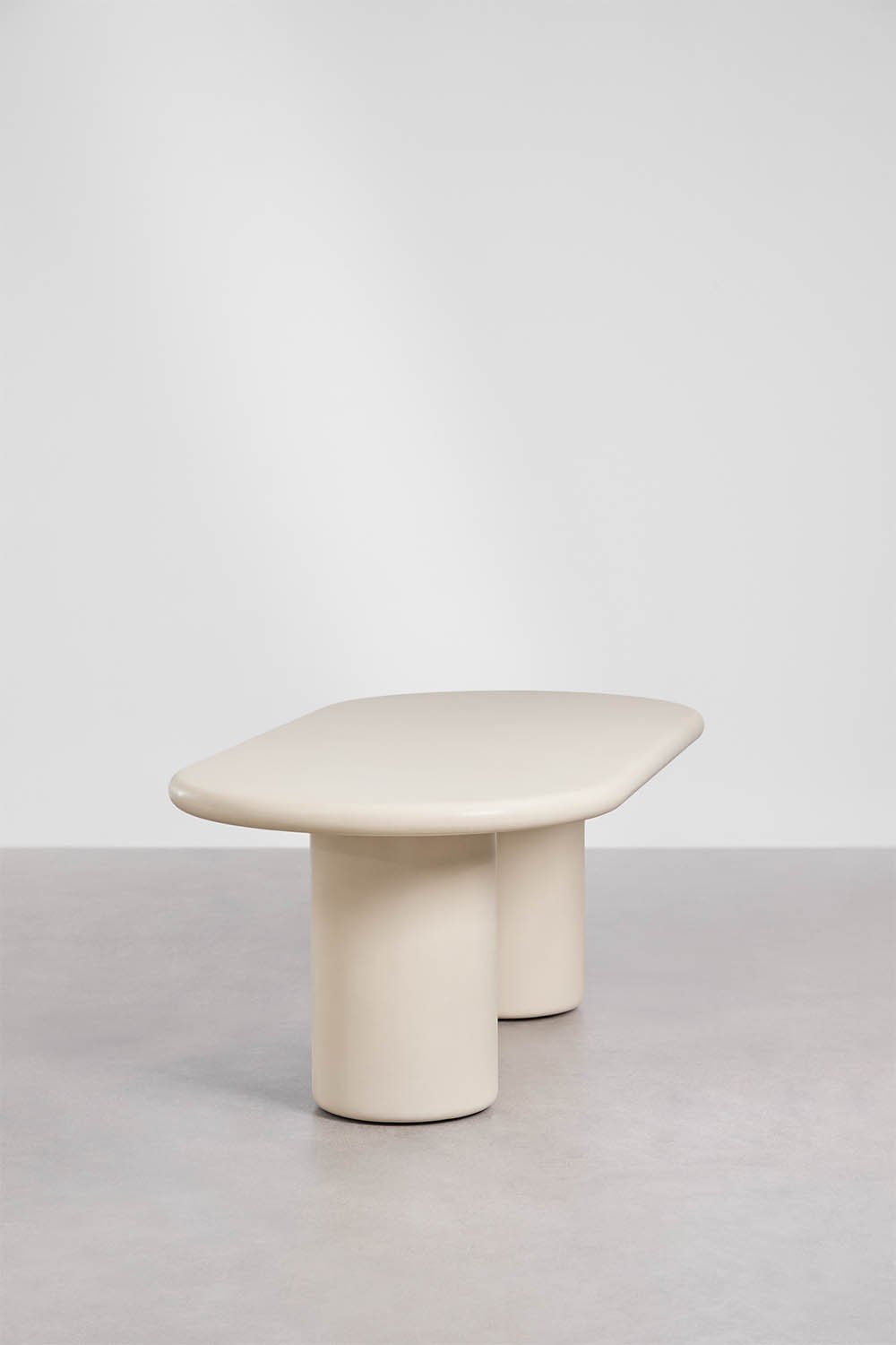 Ovale eettafel 220x100 cm in Namara cement, galerij beeld 2