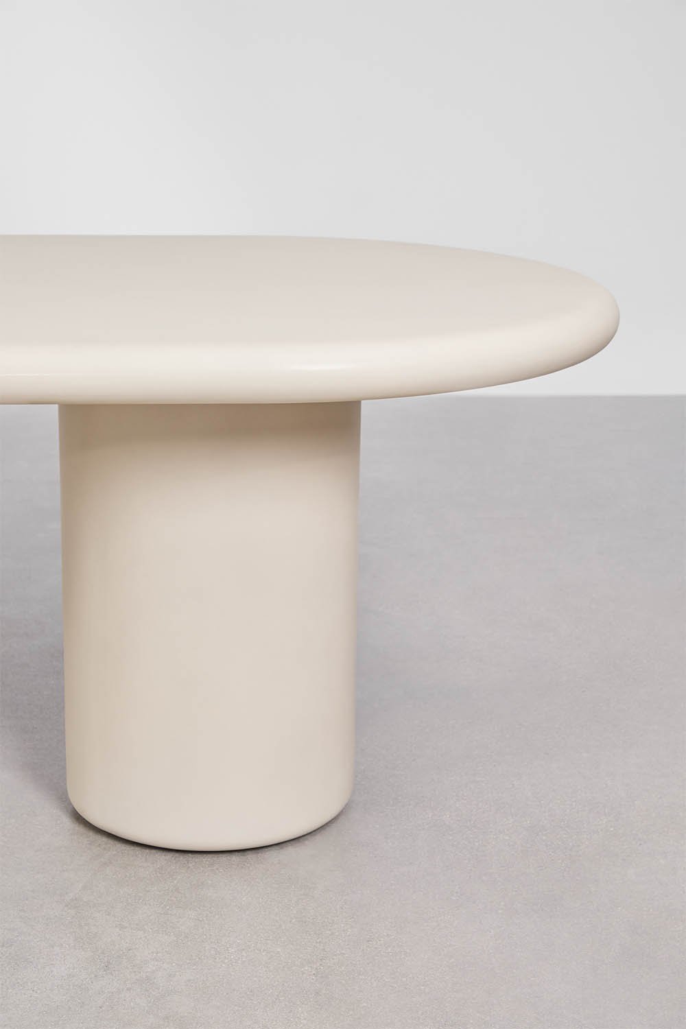 Ovale eettafel 220x100 cm in Namara cement, galerij beeld 3