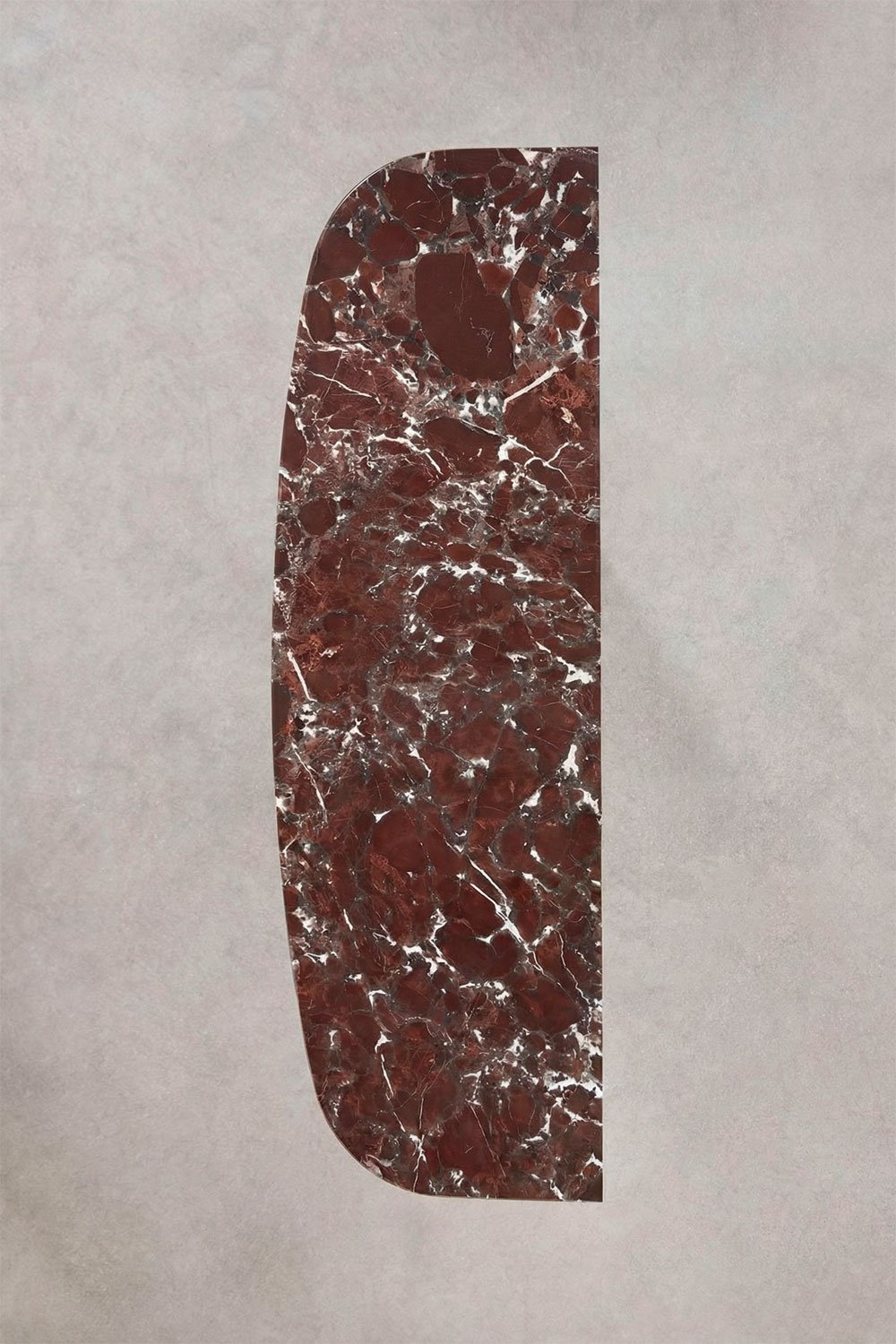 Moreila halfronde console 120x40 cm in natuursteen en roestvrij staal, galerij beeld 8