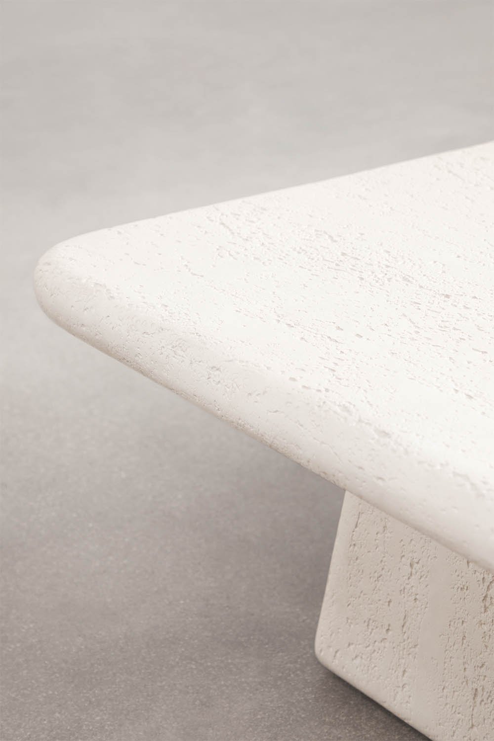 Vierkante tuintafel 105x105 cm in cement Maelis, galerij beeld 3