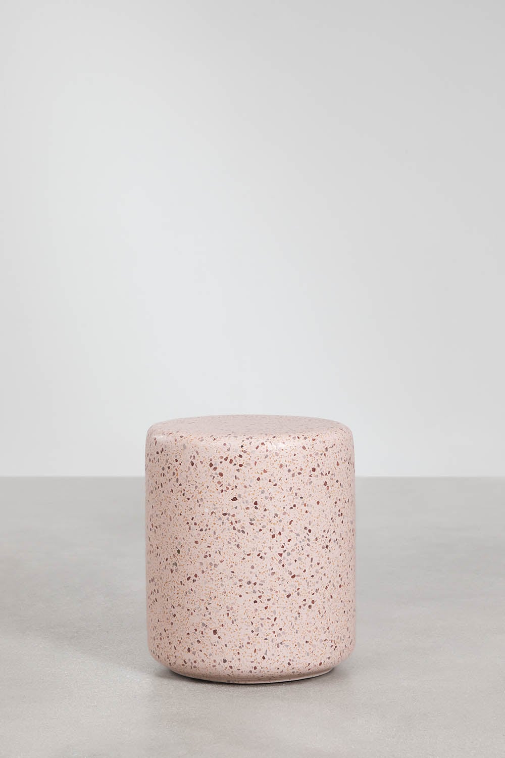 Ronde bijzettafel voor tuin Ø35 cm in cement Elyndra, galerij beeld 1