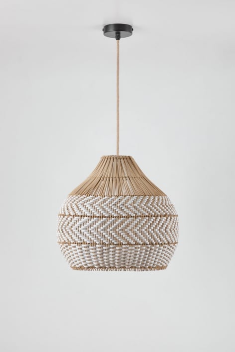 Hanglamp voor buiten van gevlochten rattan Llaury