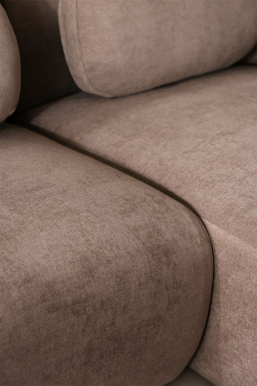 3-delige modulaire rechter chaise longue bank in chenille Coquette, galerij beeld 2