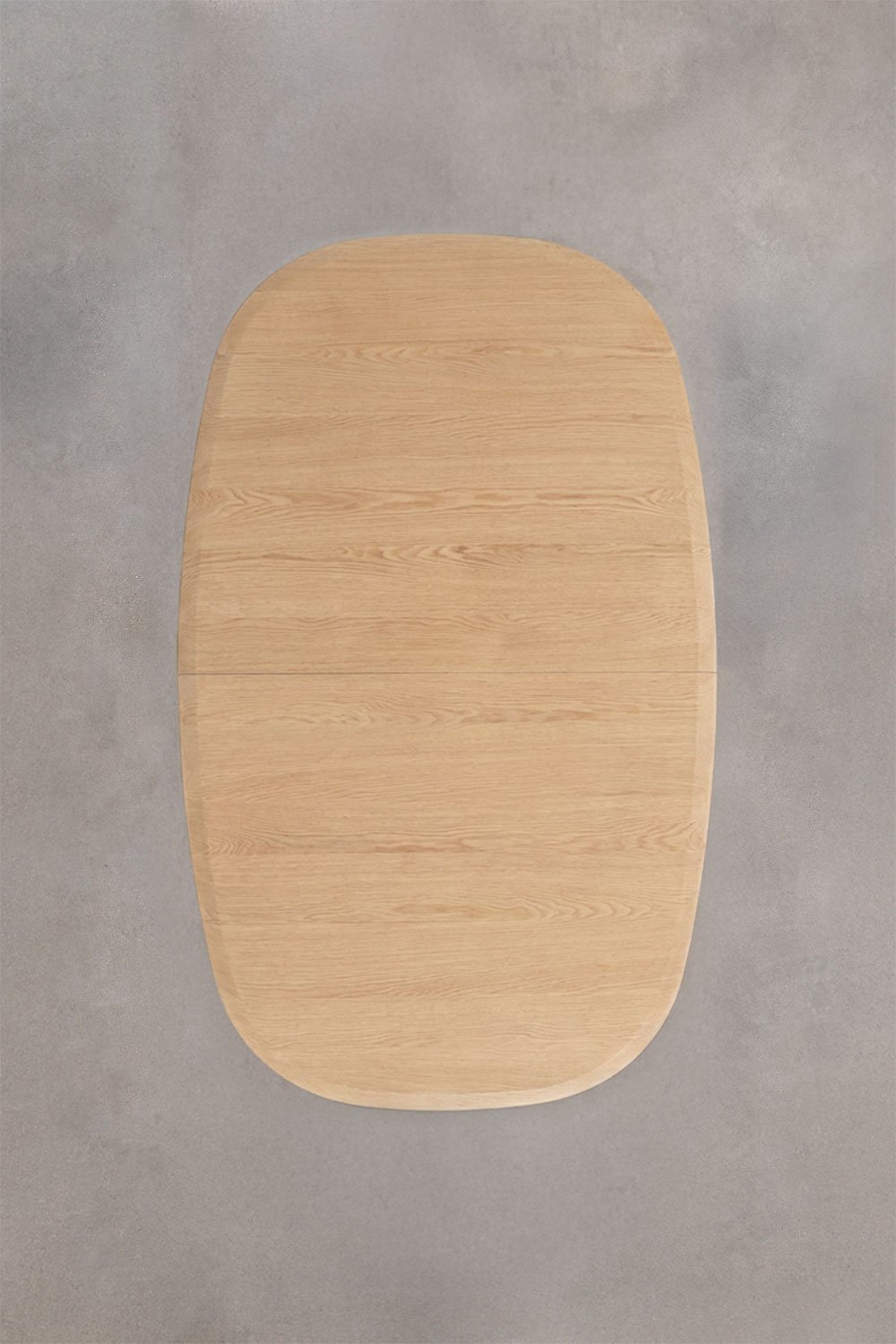 Uitklapbare ovale eettafel van MDF en essenfineer Nuveta, galerij beeld 11