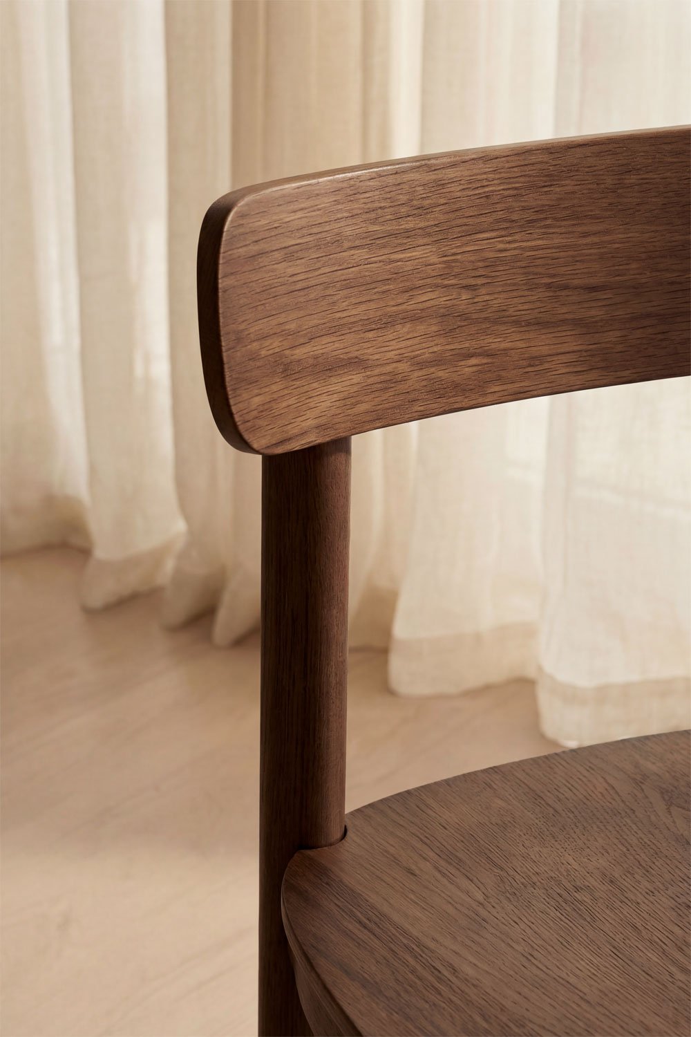 Set van 4 eettafelstoelen van hout Taleri, galerij beeld 2