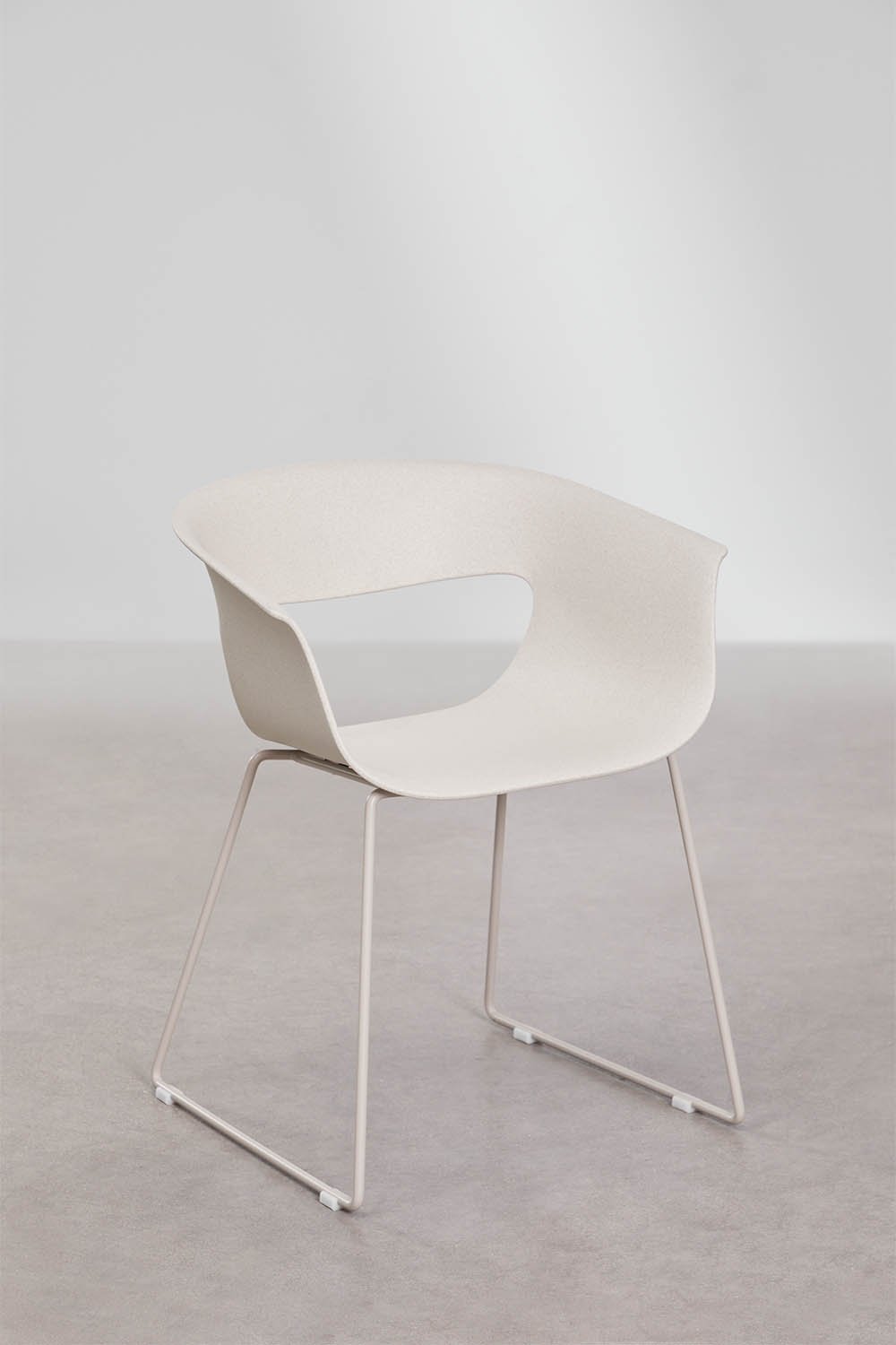 Set van 4 tuinstoelen met armleuningen van polypropyleen en staal Alanys, galerij beeld 3