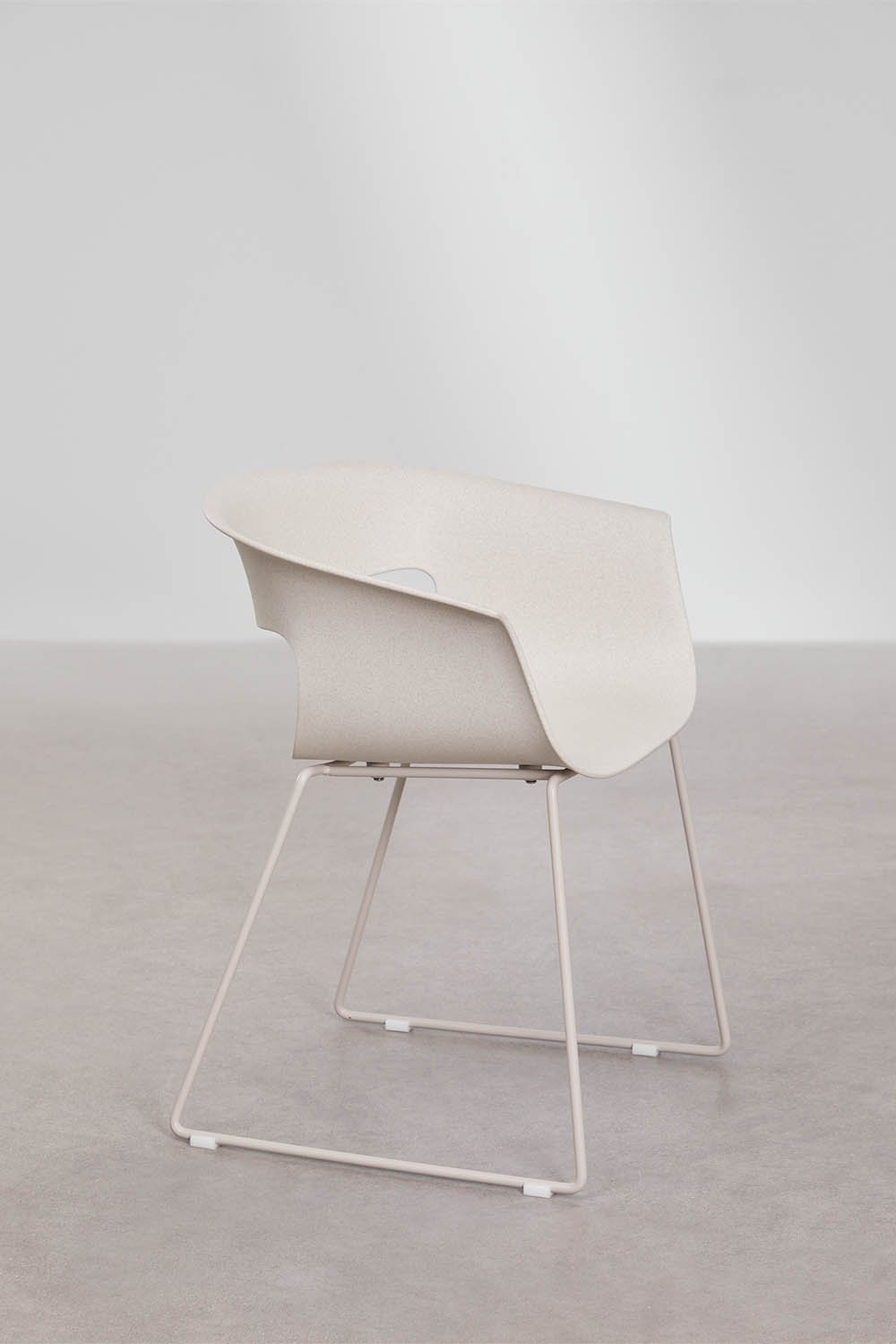 Set van 4 tuinstoelen met armleuningen van polypropyleen en staal Alanys, galerij beeld 4