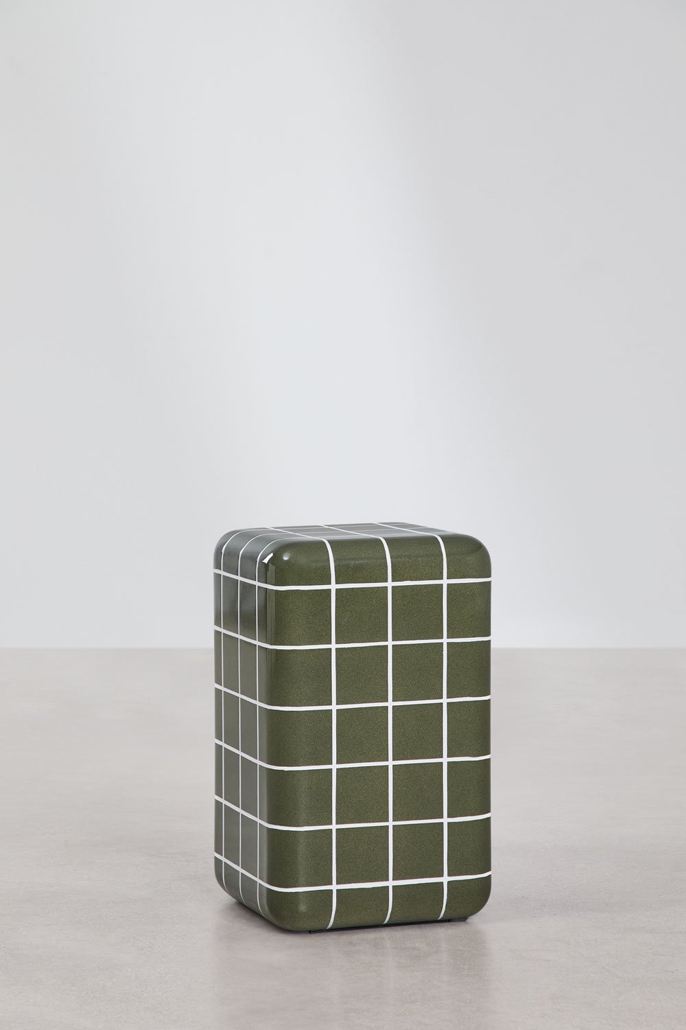 Vierkante bijzettafel voor tuin 30x30 cm in cementtegel-look Eleonor, galerij beeld 1