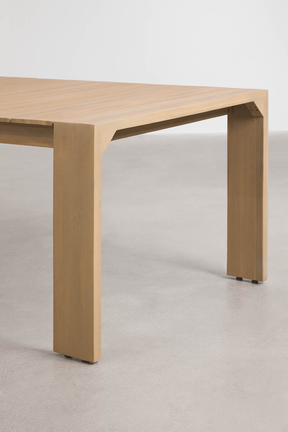 Rechthoekige eettafel 220x100 cm in acaciahout Mirelen, galerij beeld 3