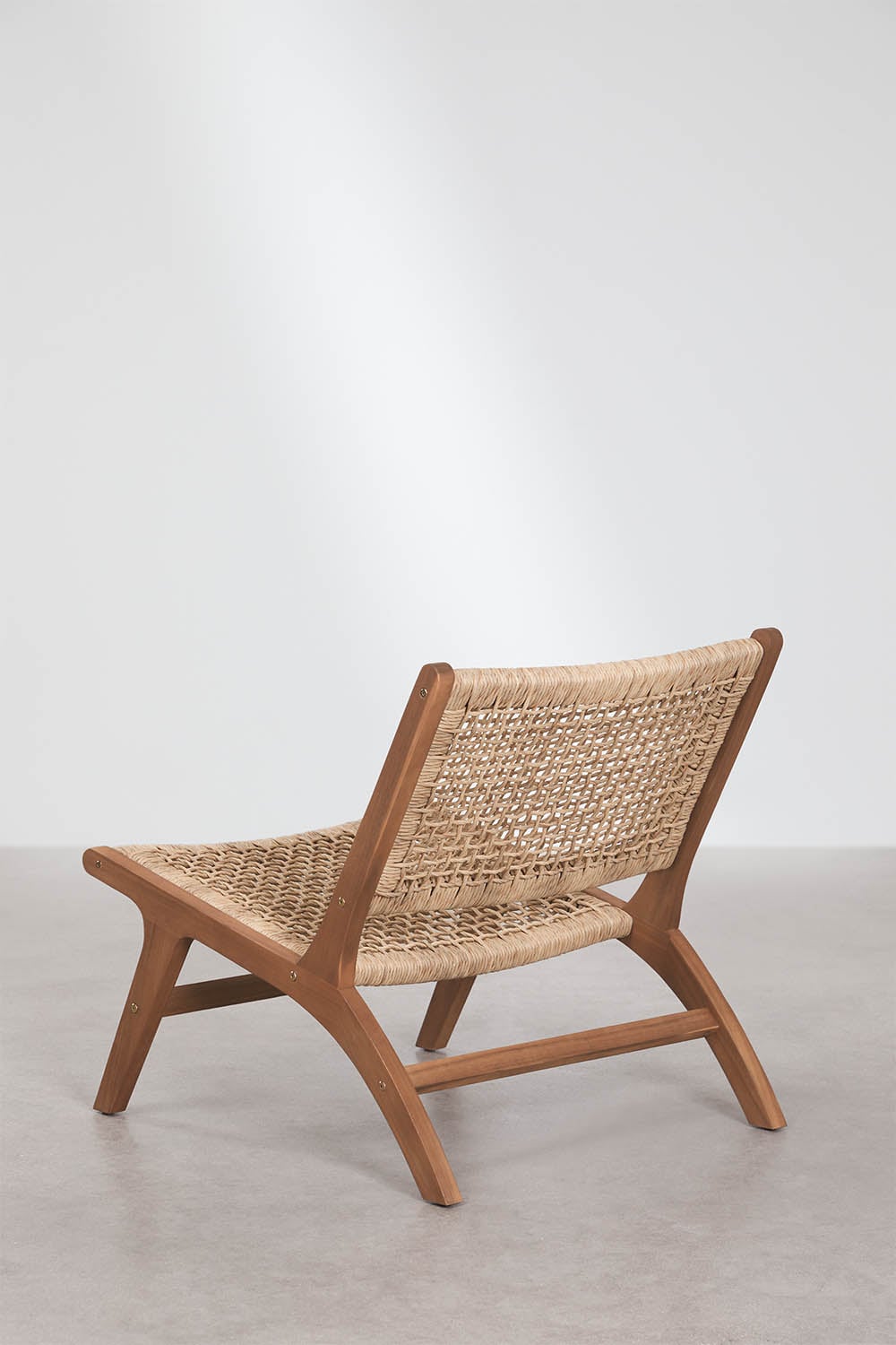Verlian fauteuil van acaciahout en synthetisch riet, galerij beeld 6