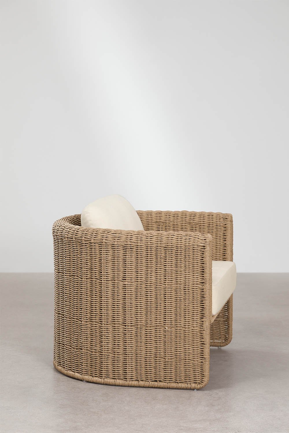 Pack van 2 tuinstoelen van staal en synthetisch riet Lina, galerij beeld 4
