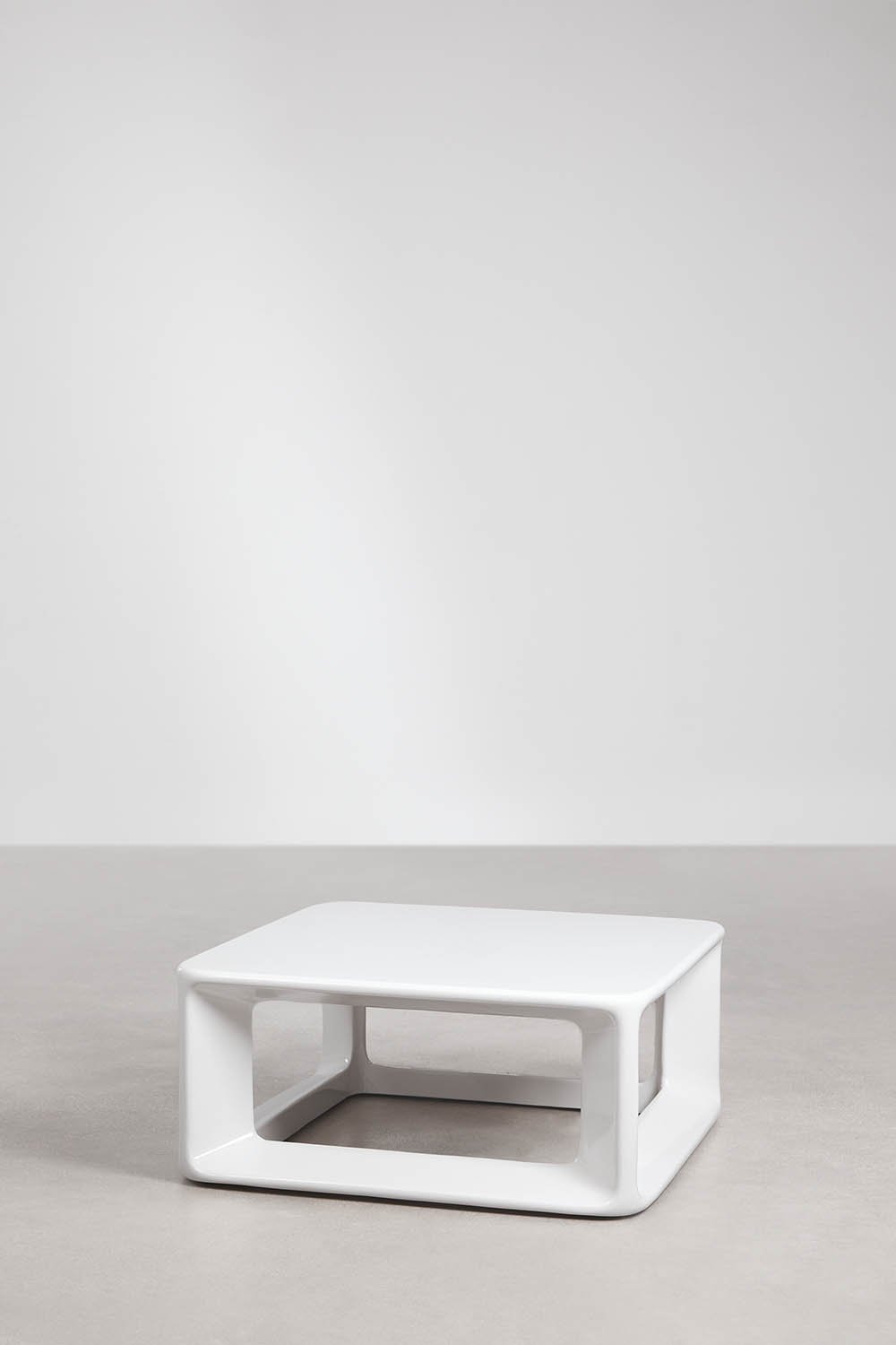 Lilou vierkante salontafel 80x80 cm in cement en glasvezel, galerij beeld 4