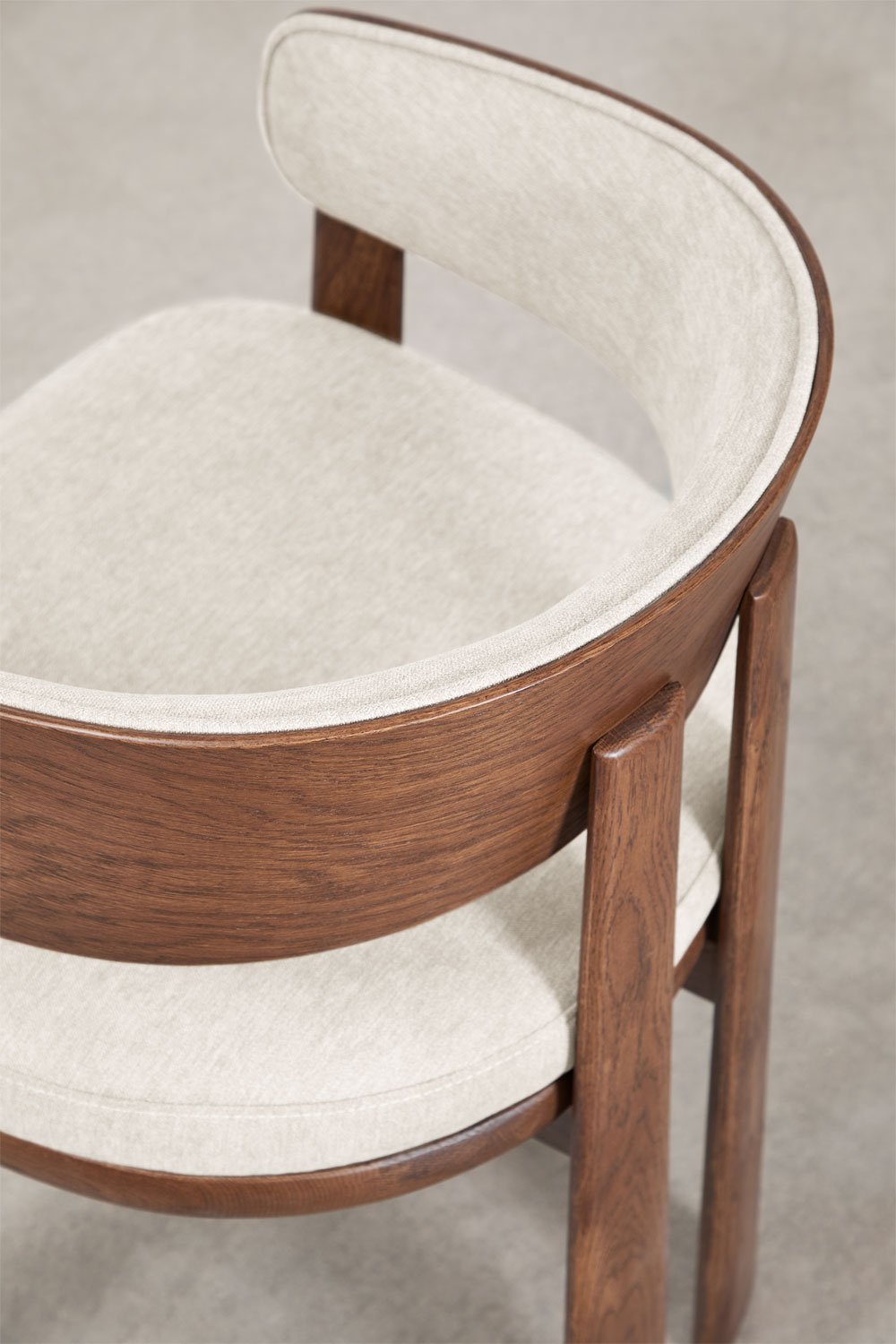 Eetkamerstoel van eikenhout en bekleed Olea Signature, galerij beeld 7