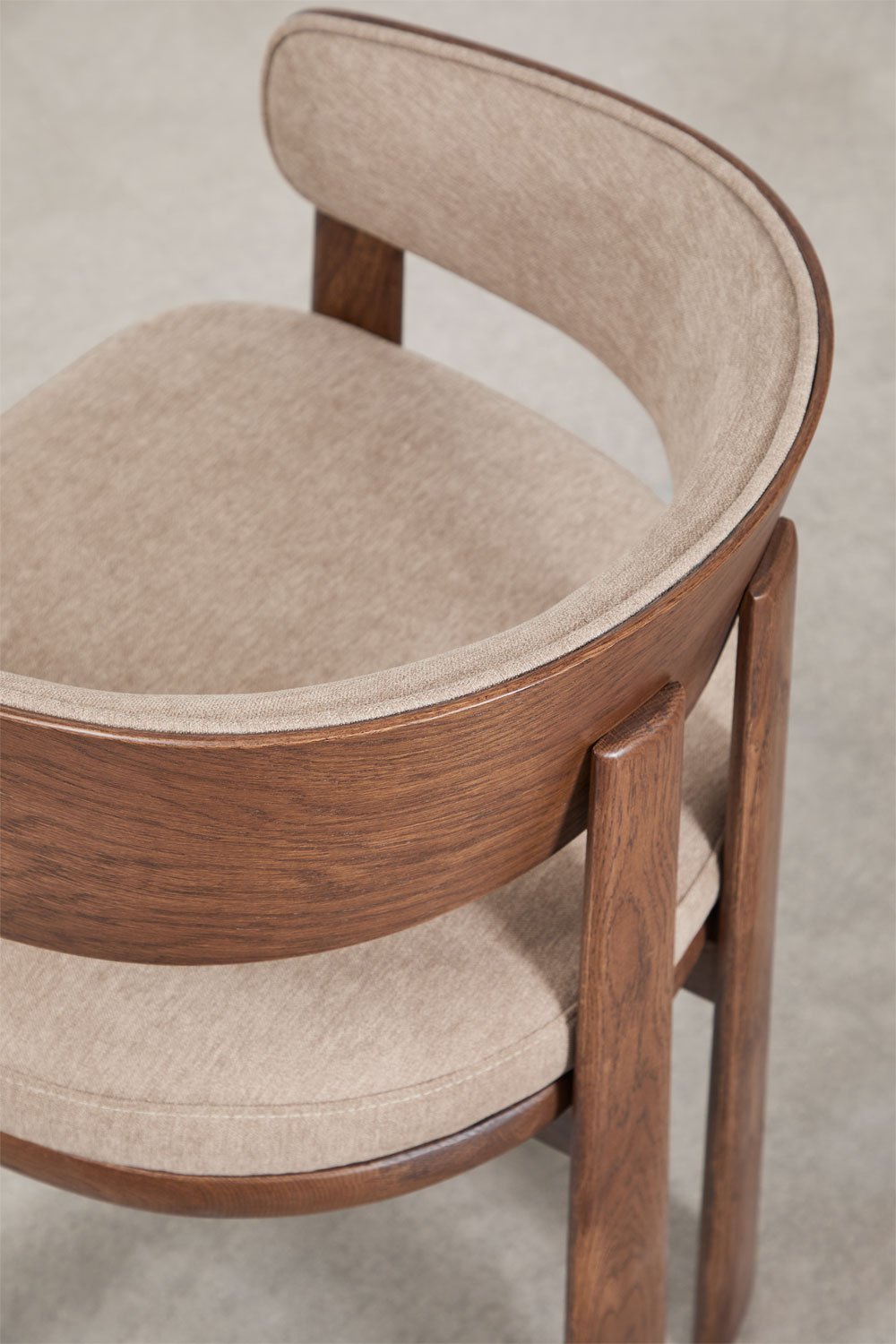 Eetkamerstoel van eikenhout en bekleed Olea Signature, galerij beeld 7