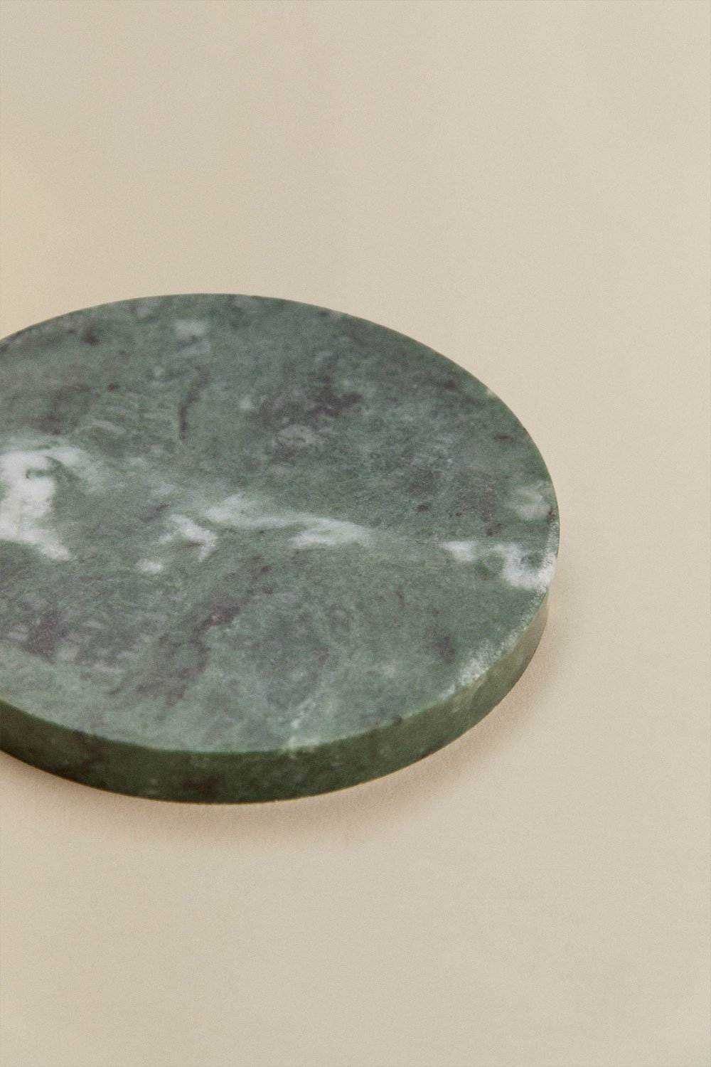 Set van 4 ronde onderzetters Ø10 cm in Valtris marmer, galerij beeld 5