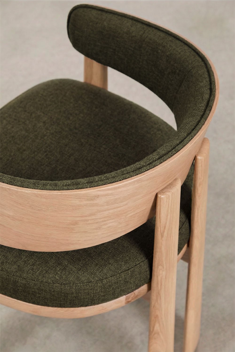 Eetkamerstoel van eikenhout en bekleed Olea Signature, galerij beeld 7