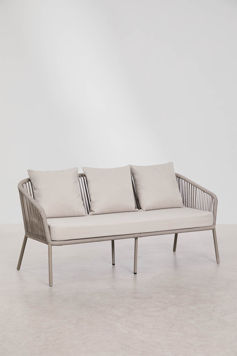 Tuinset met 2-zitsbank, 2 stoelen van gevlochten touw en salontafel Arhiza, galerij beeld 3