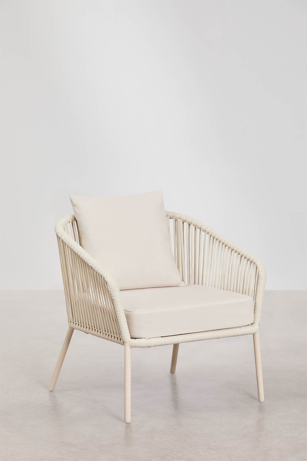Tuinset met 2-zitsbank, 2 stoelen van gevlochten touw en salontafel Arhiza, galerij beeld 6