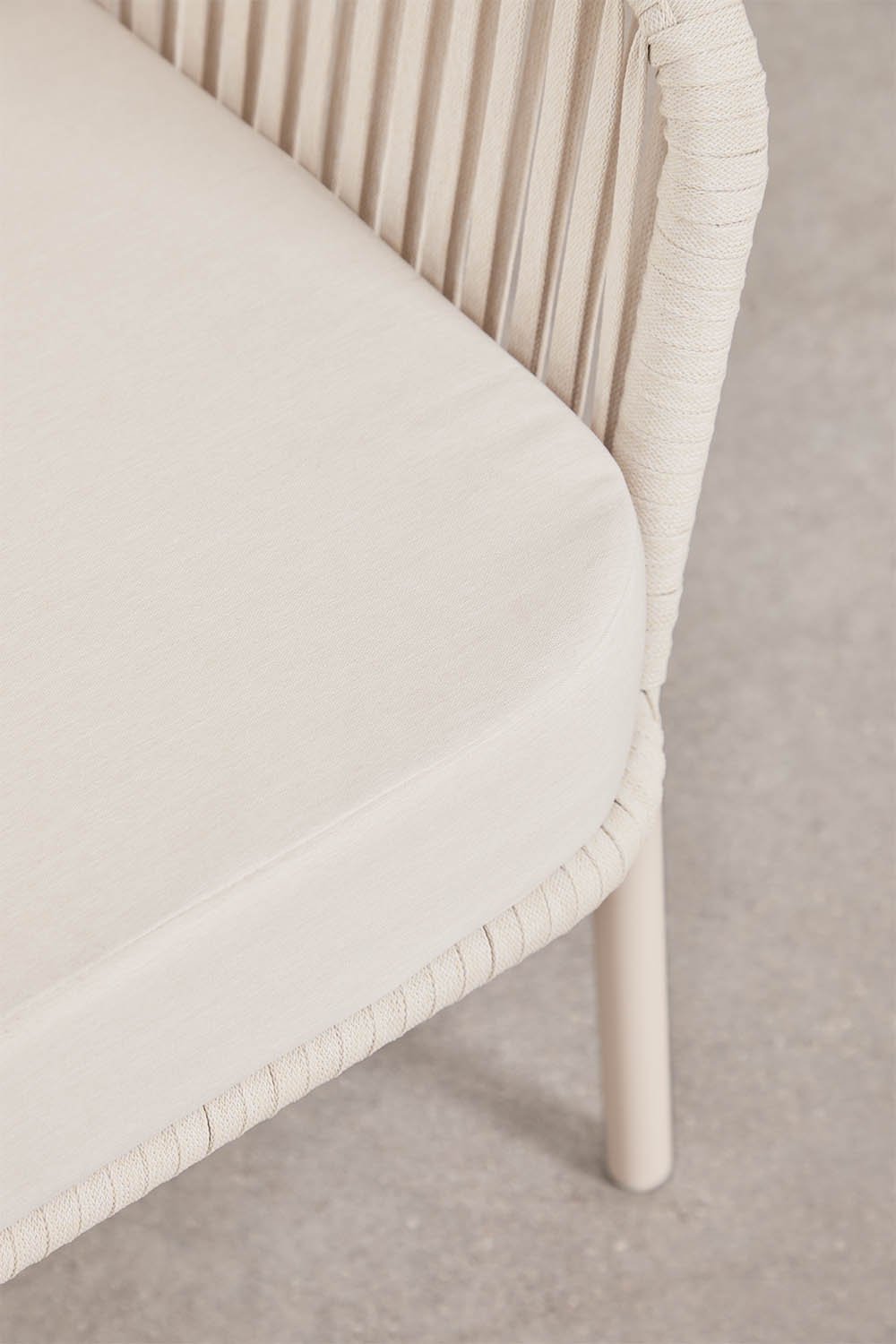 Tuinset met 2-zitsbank, 2 stoelen van gevlochten touw en salontafel Arhiza, galerij beeld 9