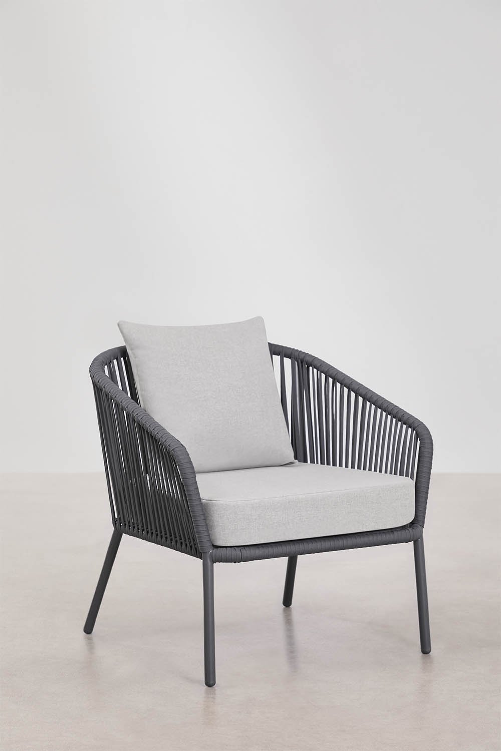 Tuinset met 2-zitsbank, 2 stoelen van gevlochten touw en salontafel Arhiza, galerij beeld 6